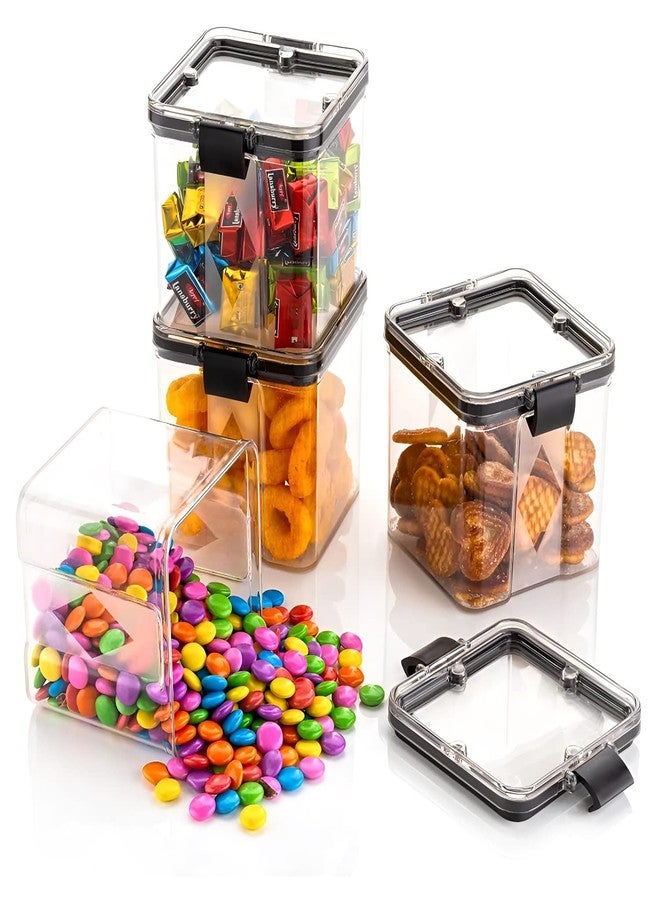 Oblivion Airtight Plastic Kitchen Container Set - 700 ml Transparent Food Storage and Containers for Kitchen | Stackable Pantry Jars, Kitchen Storage Box, Kitchen Accessories Items for Home (Set of 4) - Image 2